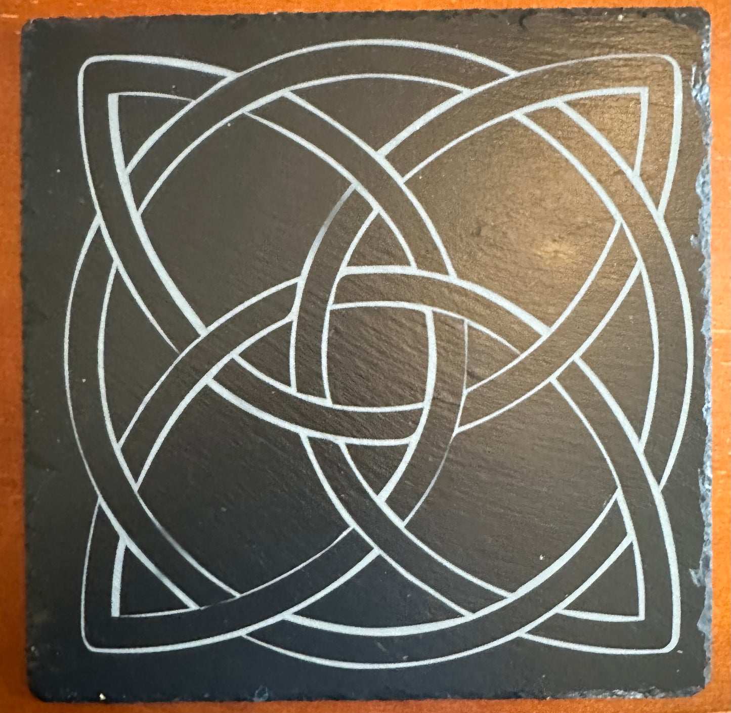 Large Square Slate (12 inches) trivet-Celtic Pattern