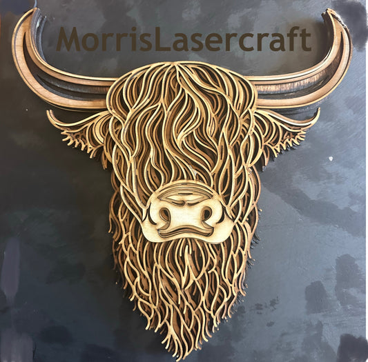 Laser Highland Cow