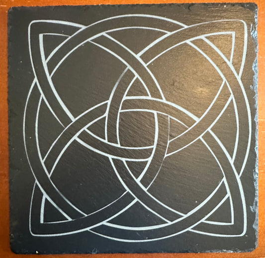 Large Square Slate (12 inches)  trivet-Celtic Pattern