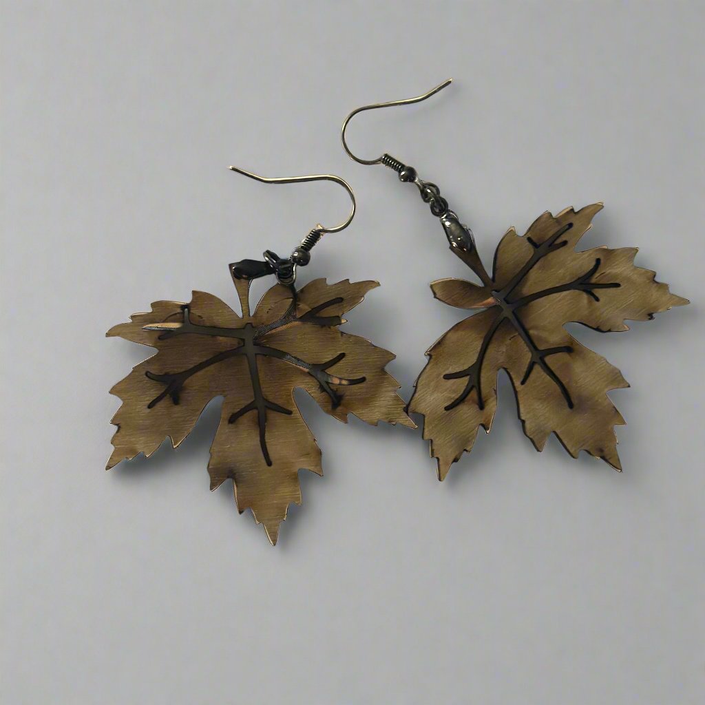 Maple leaf earrings