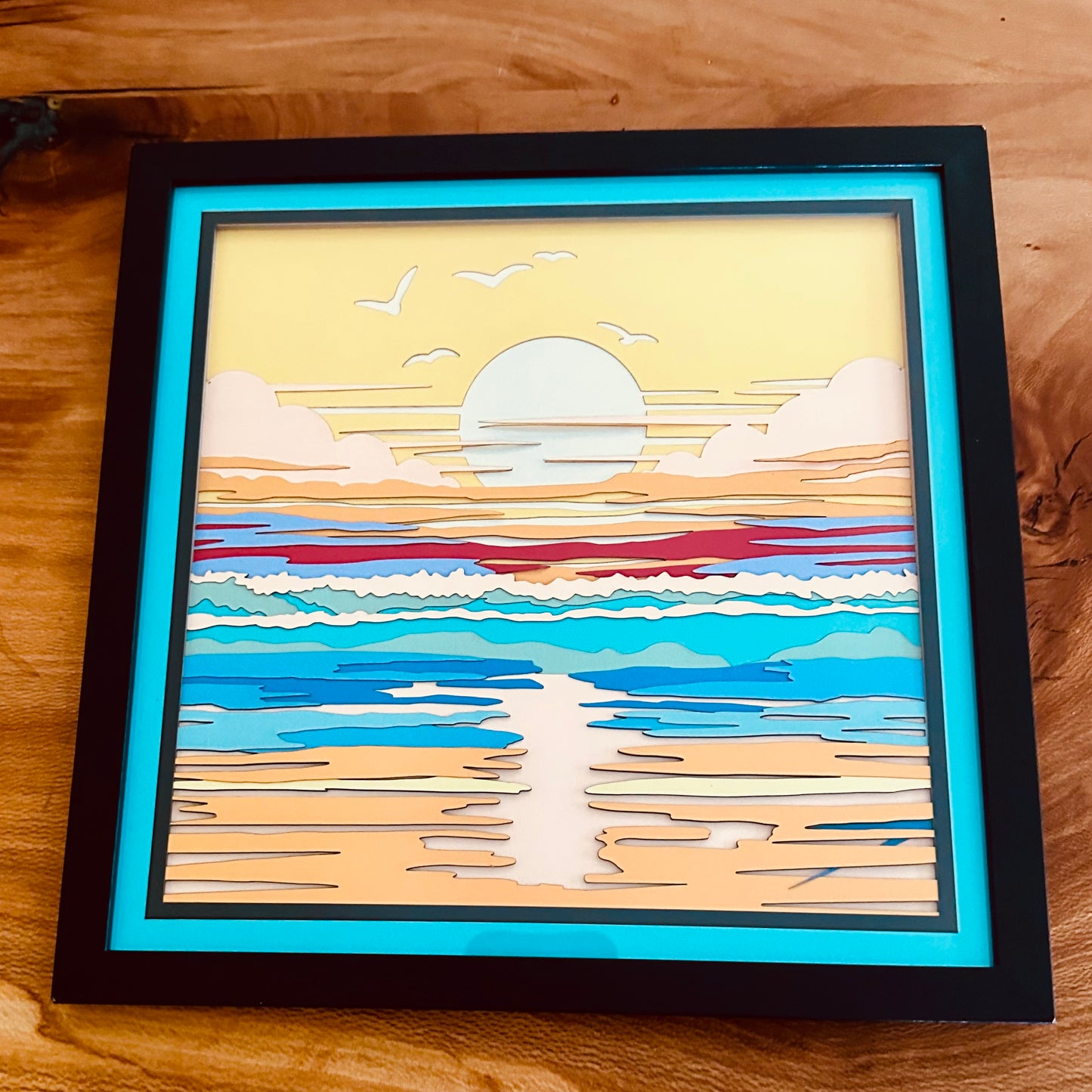 Sunflower Layered Wall Art (Van Gogh style)