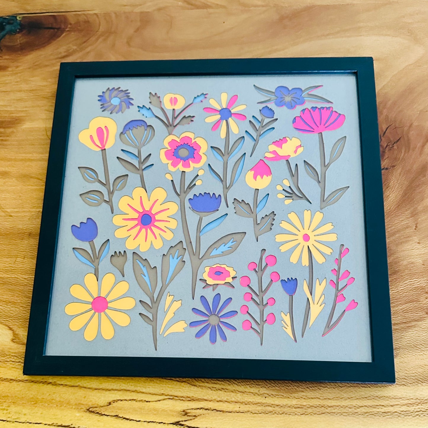 Sunflower Layered Wall Art (Van Gogh style)